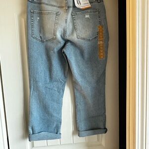 Seven7 Blue Boyfriend Jeans with Rolled Cuffs